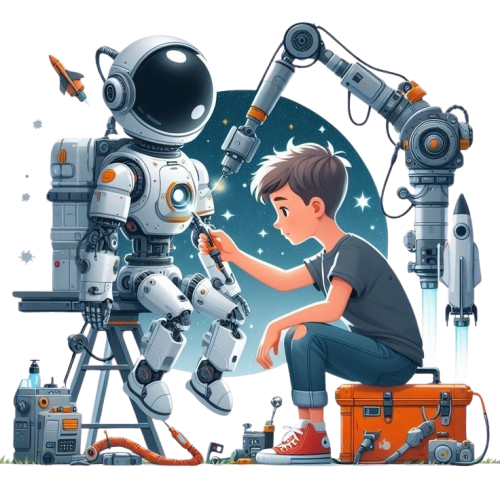 Robot interacting with child